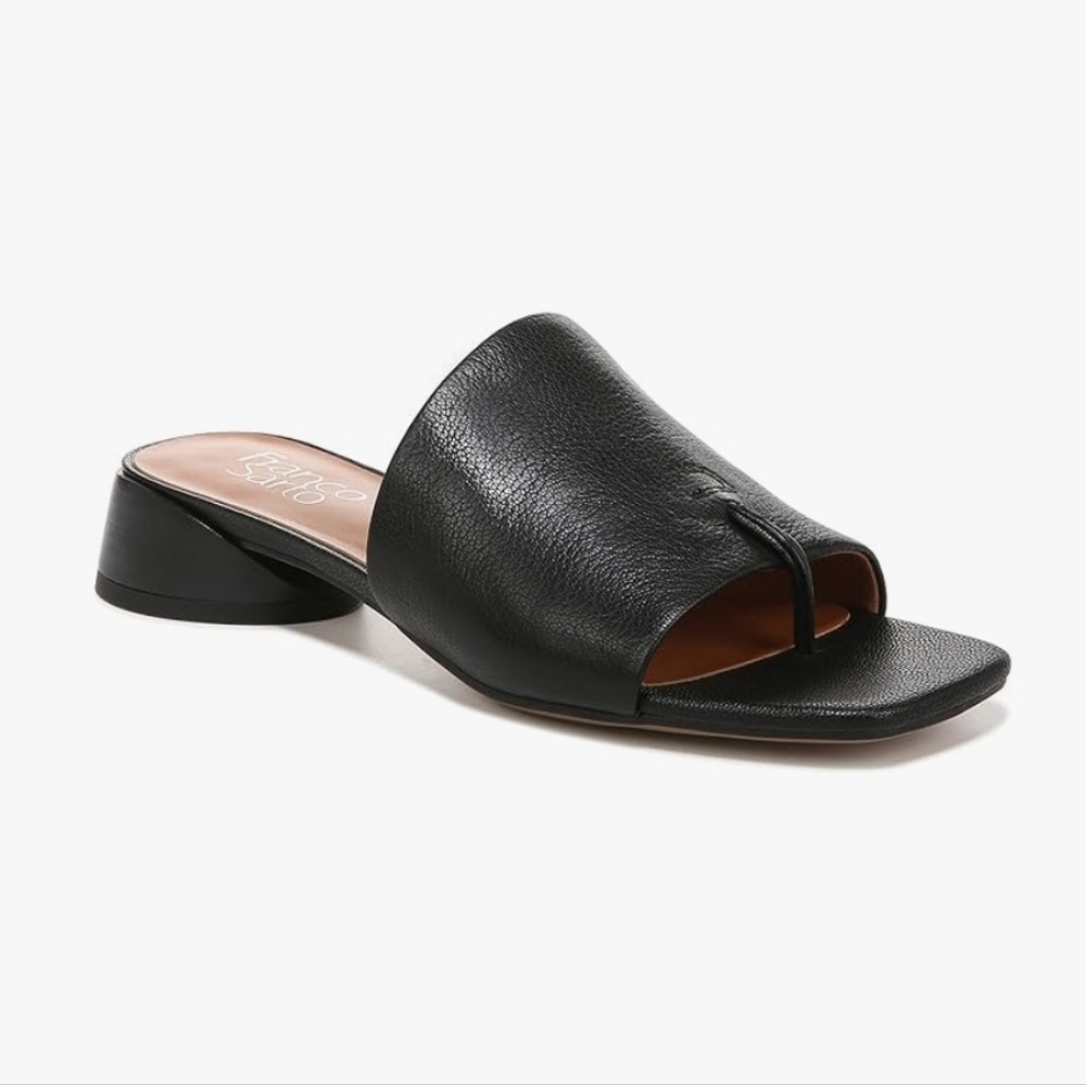 Franco Sarto Women's Leather Sandals Black Size 7.5